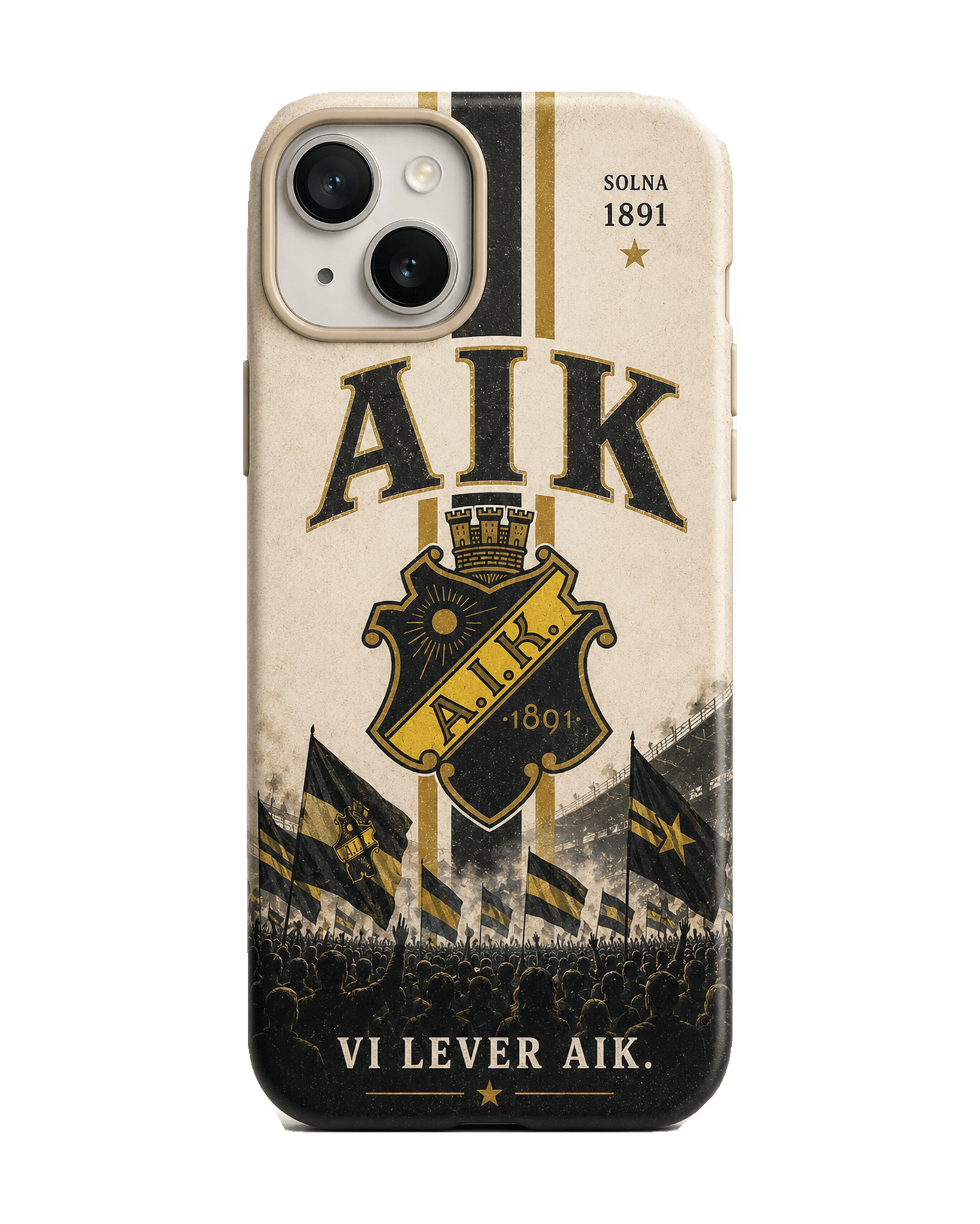 AIK elfenben Center rand iPhone-skal