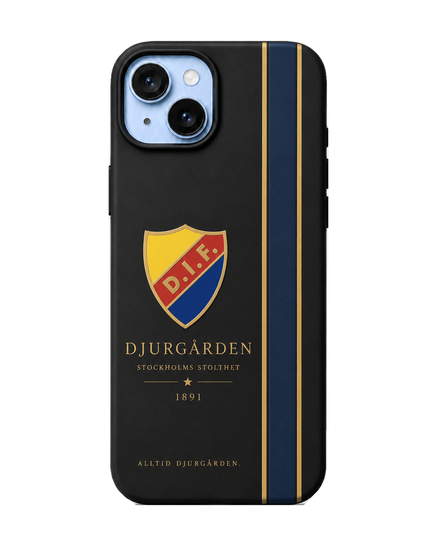 Djurgården vertikal rand iPhone-skal