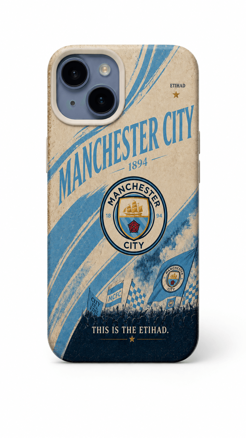 Manchester City Beige Etihad iPhone Case