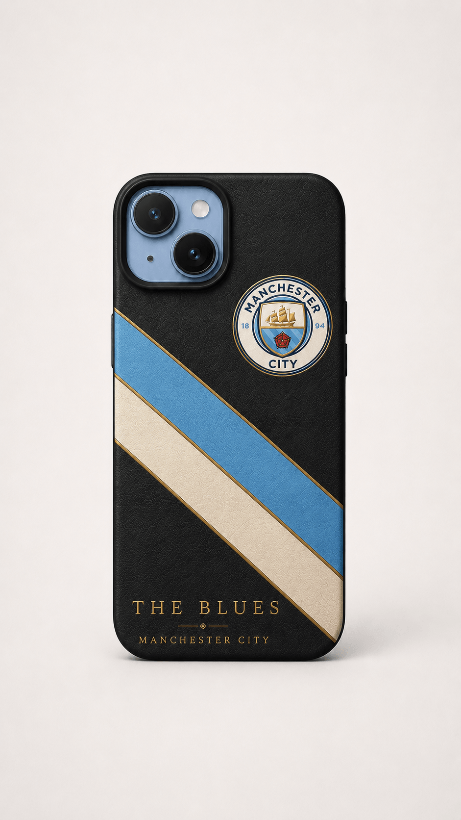 Manchester City Black The Blues Stripe iPhone Case