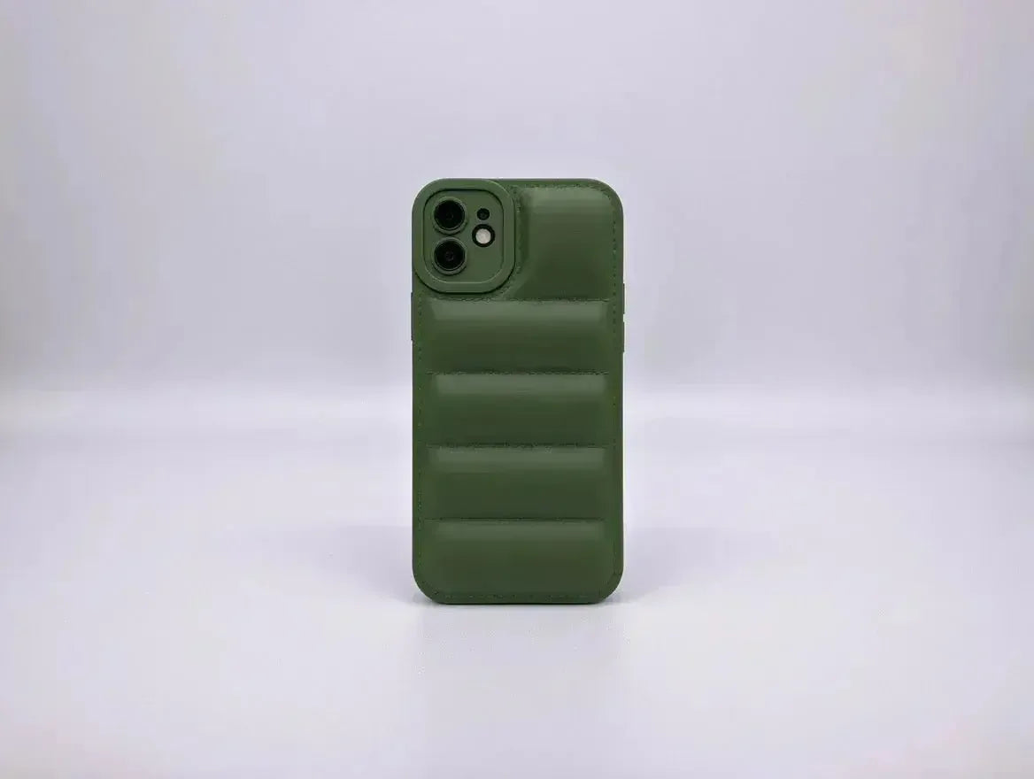 Green Design Quilted Puffer Phone Case - Design Case
