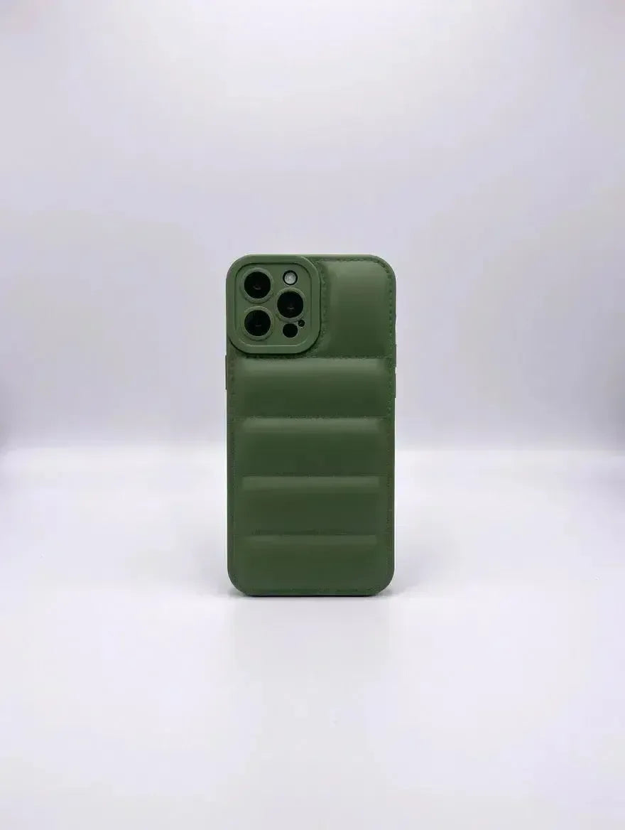 Green Design Quilted Puffer Phone Case - Design Case