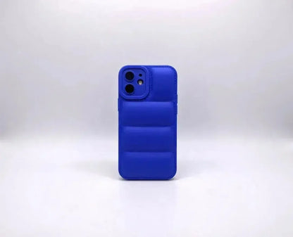 Blå Design Quilted Puffer Telefonfodral - Designfodral