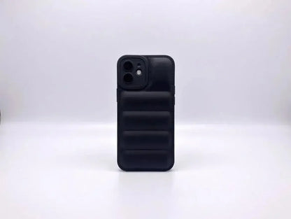 Svart Quilted Puffer Telefonfodral - Snyggt och hållbart mobilfodral - Designfodral