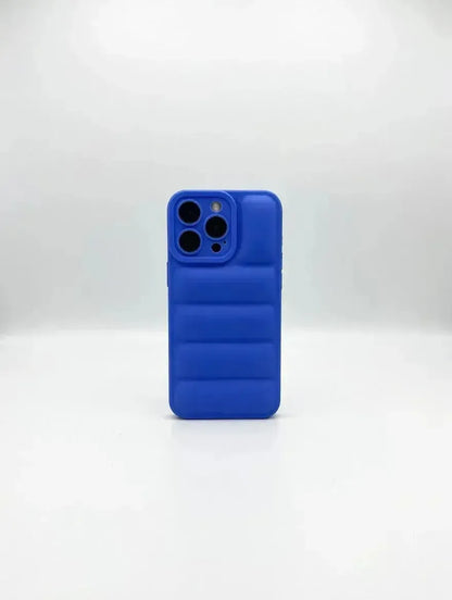 Blå Design Quilted Puffer Telefonfodral - Designfodral