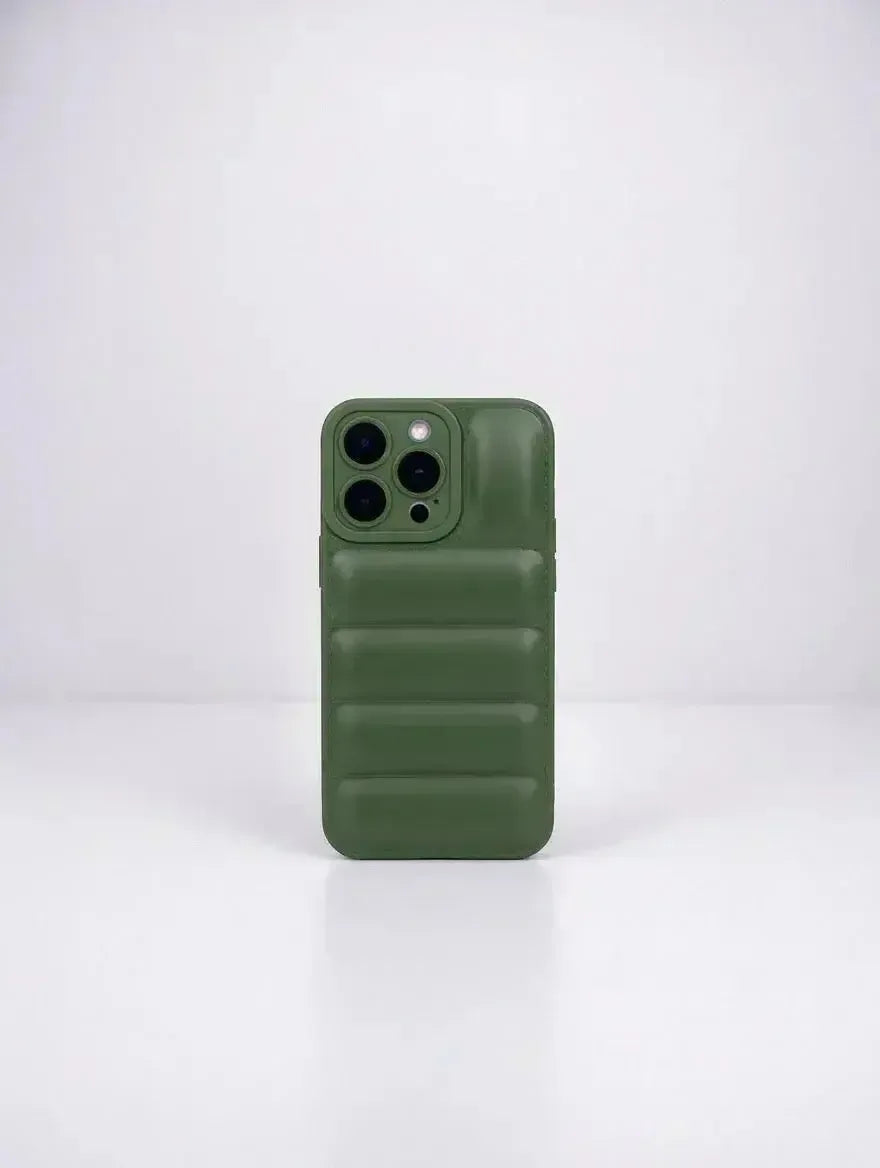 Green Design Quilted Puffer Phone Case - Design Case