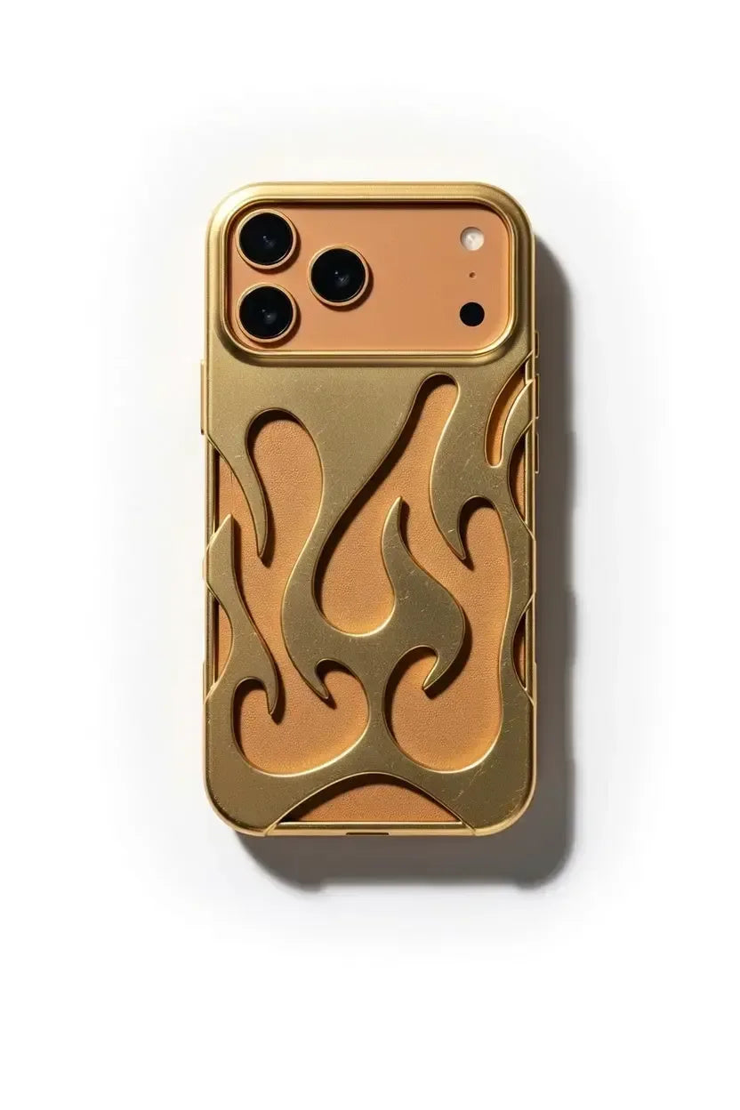 Guld Argent Flame iPhone Fodral - Design Fodral