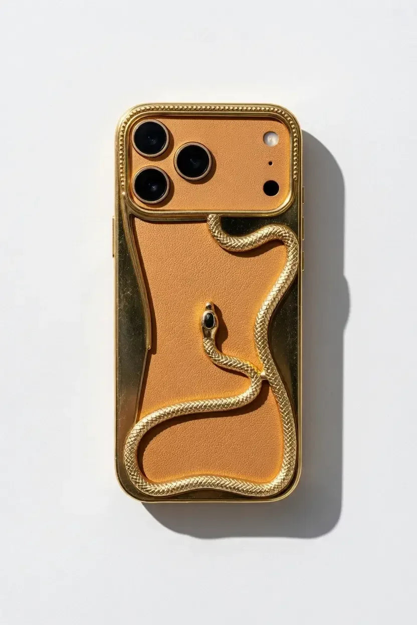 Gold Serpent iPhone Case Design Case