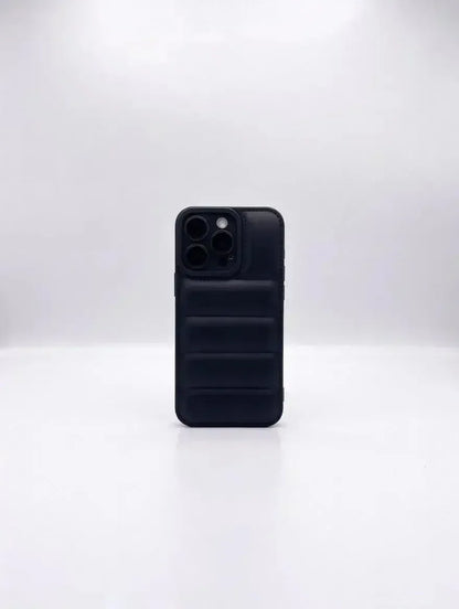 Svart Quilted Puffer Telefonfodral - Snyggt och hållbart mobilfodral - Designfodral