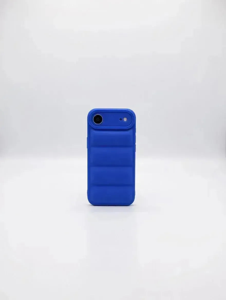 Blå Design Quilted Puffer Telefonfodral - Designfodral