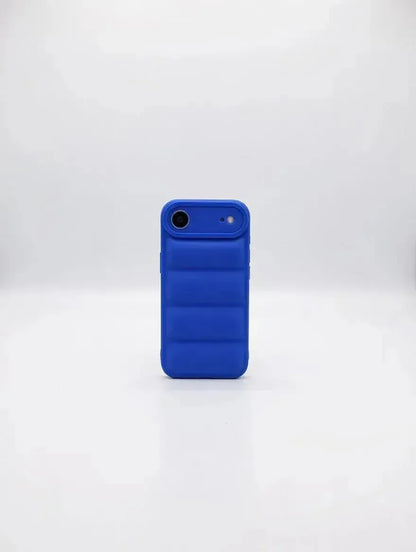 Blå Design Quilted Puffer Telefonfodral - Designfodral