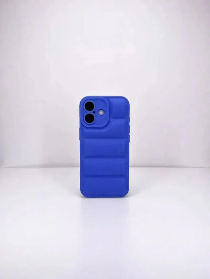 Blå Design Quilted Puffer Telefonfodral - Designfodral