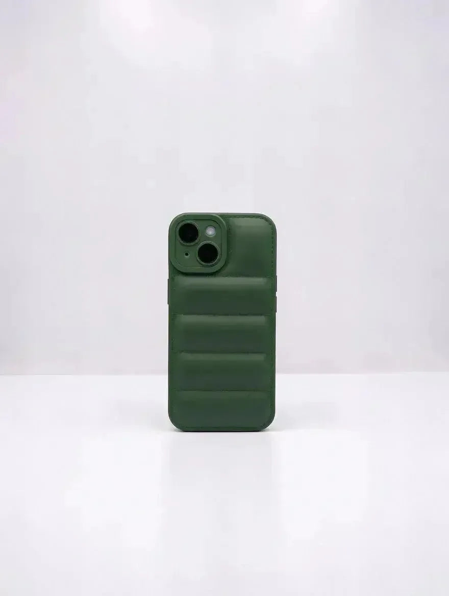 Green Design Quilted Puffer Phone Case - Design Case