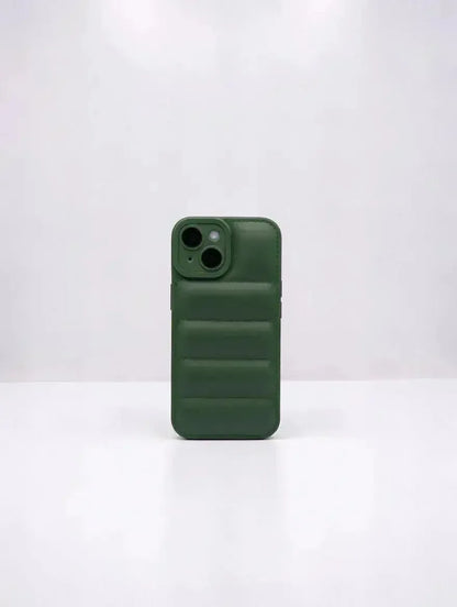 Green Design Quilted Puffer Phone Case - Design Case