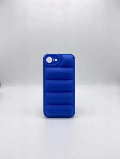 Blå Design Quilted Puffer Telefonfodral - Designfodral