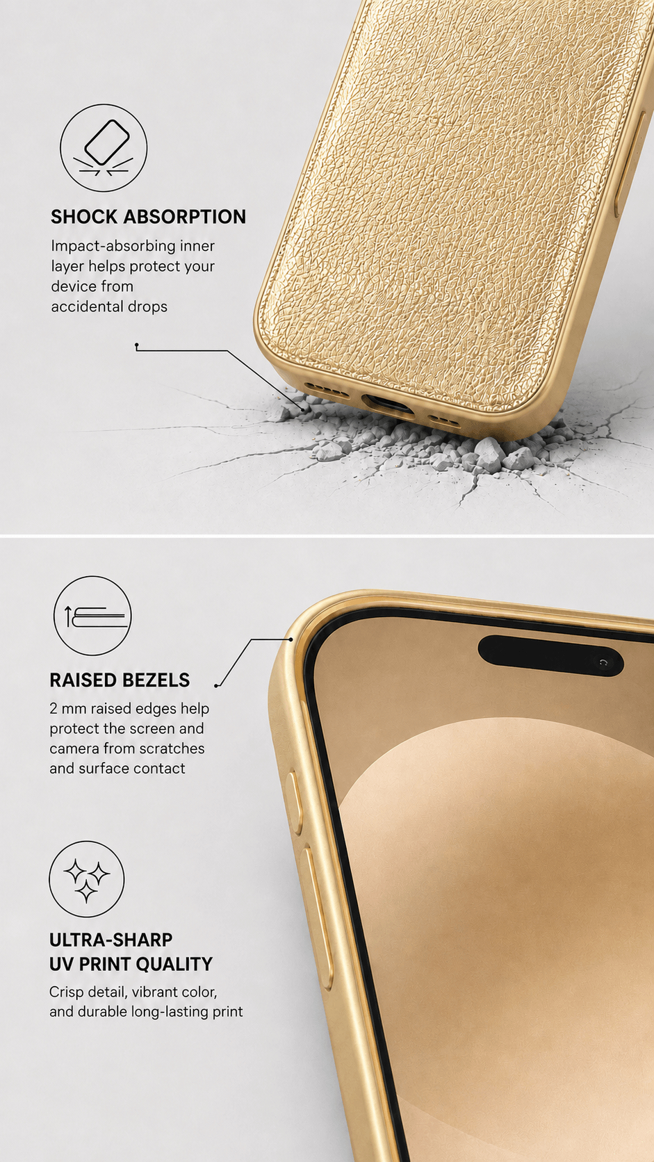 Atelier Anpassat iPhone-fodral - Guld