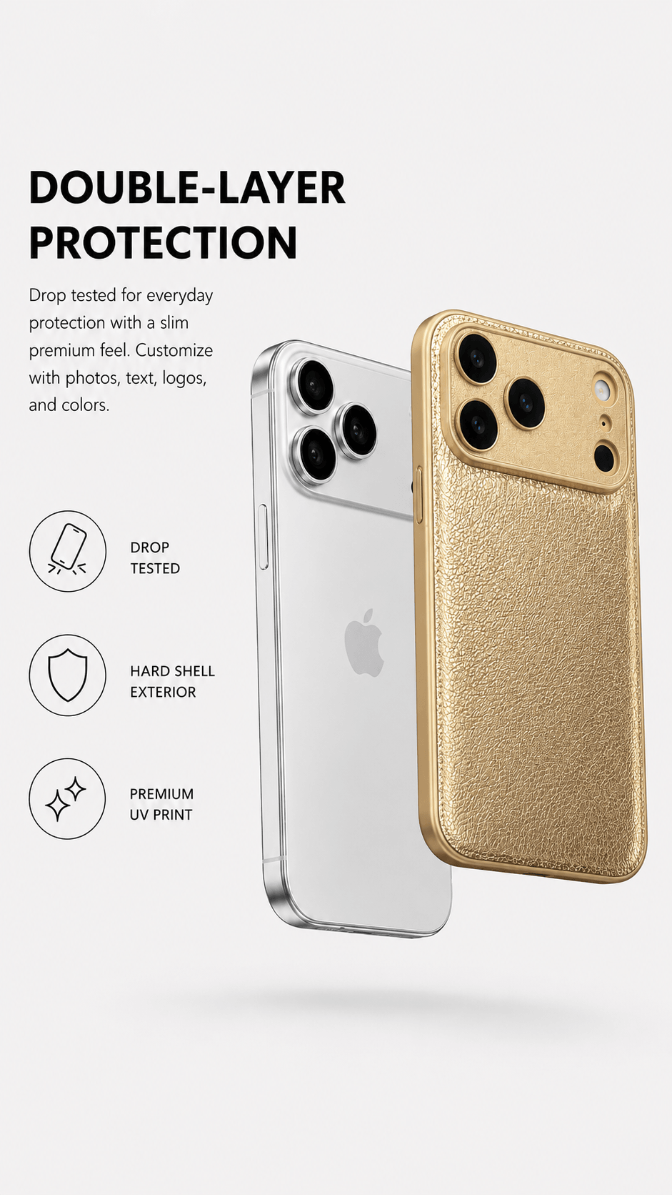 Atelier Anpassat iPhone-fodral - Guld