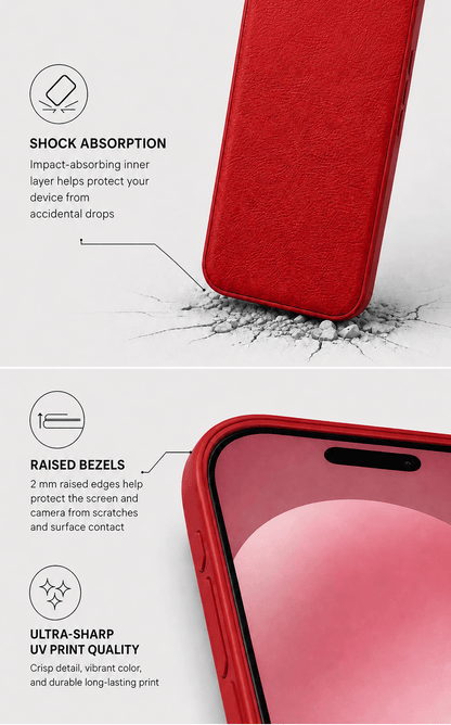 Atelier anpassat iPhone-fodral - rött