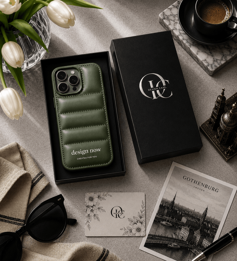 Anpassningsbar: Grönt iPhone Puffer Case