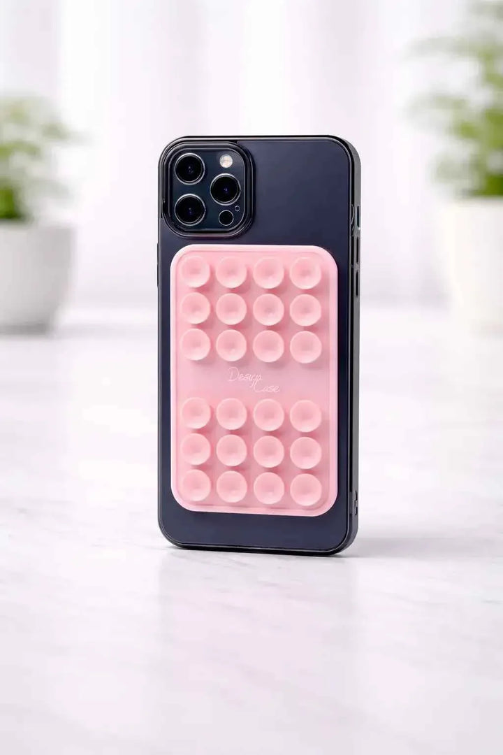 DesignGrip dobbeltsidet sugegreb pink Design Case