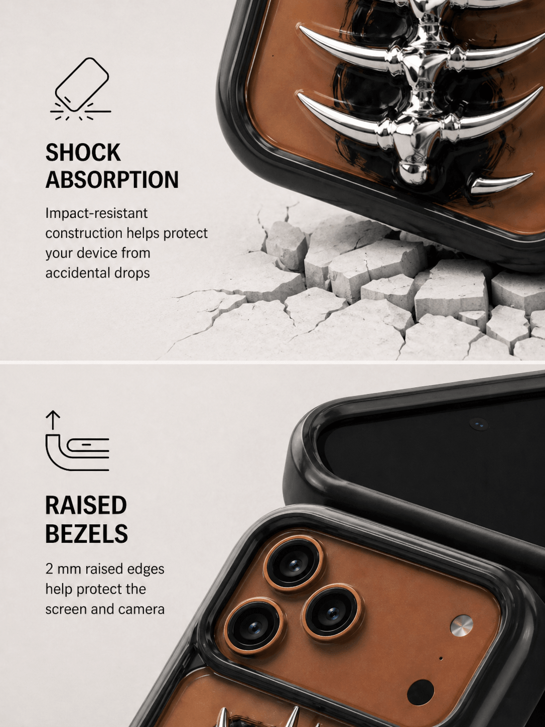Shock protection with raised bezels design mobilskal från Design Case