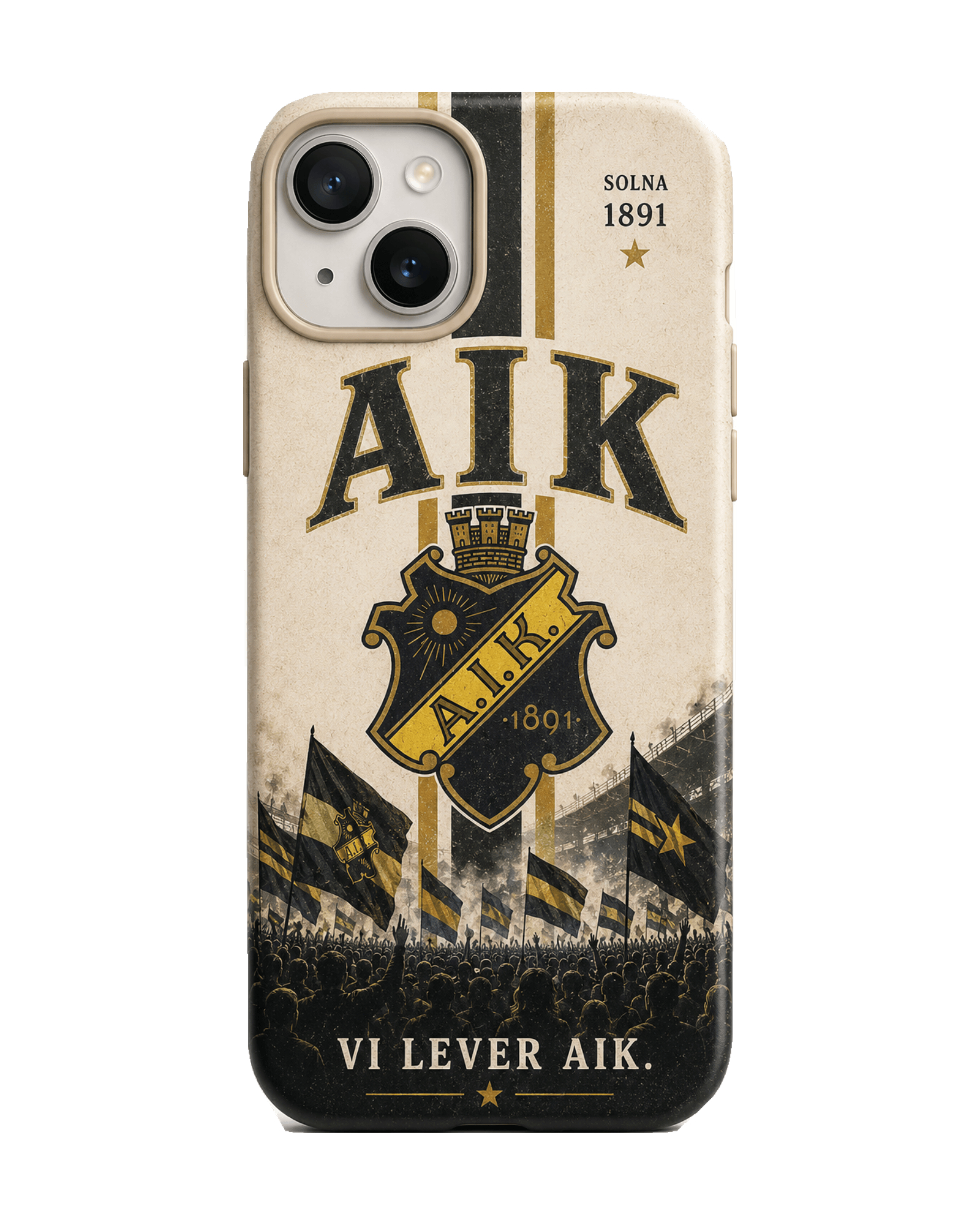 AIK elfenben Center rand iPhone-skal