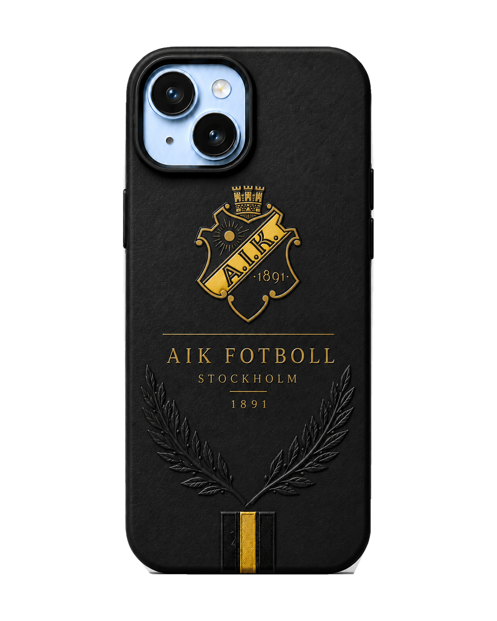 AIK svart Crown Laurel iPhone-skal