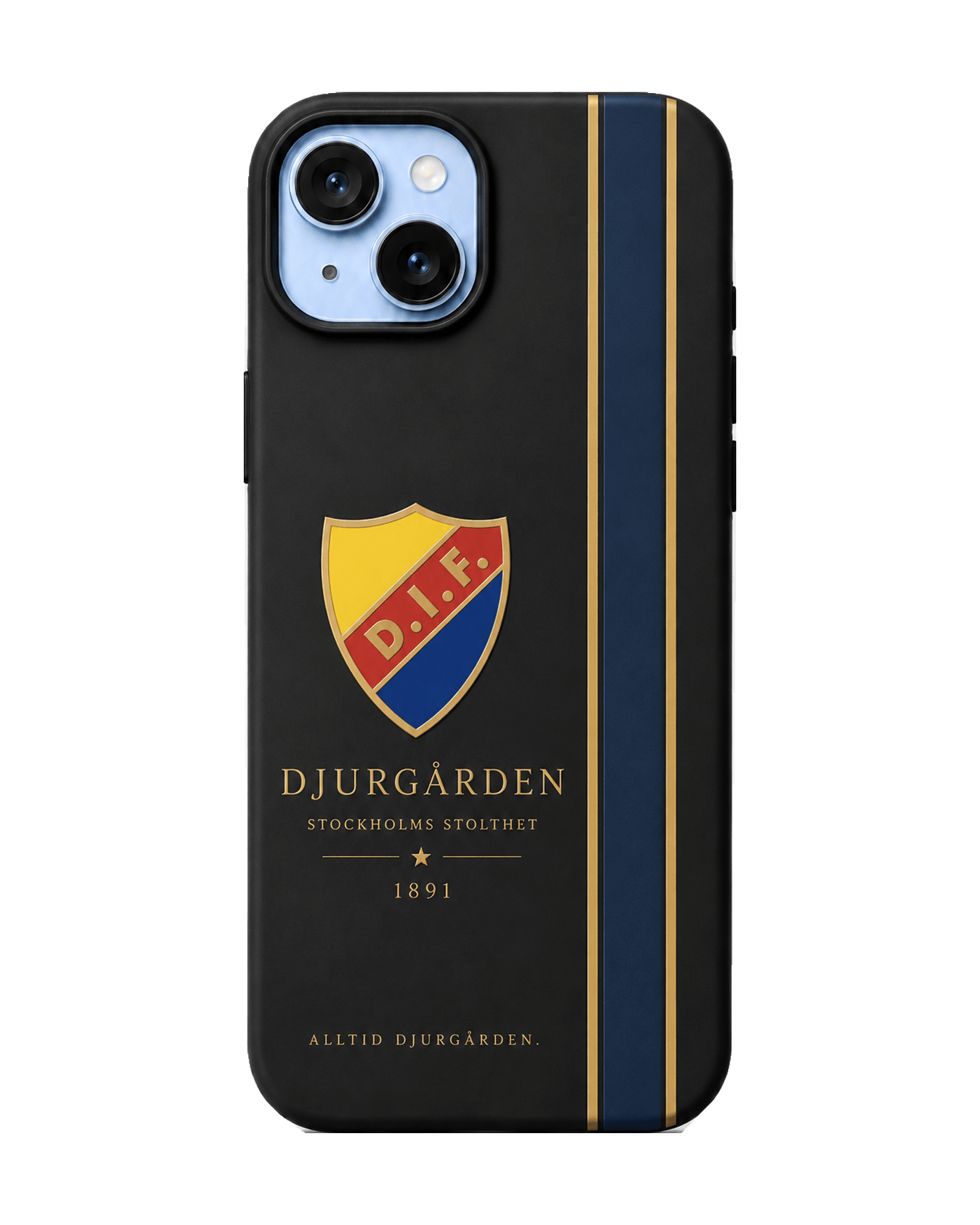 Djurgården vertikal rand iPhone-skal