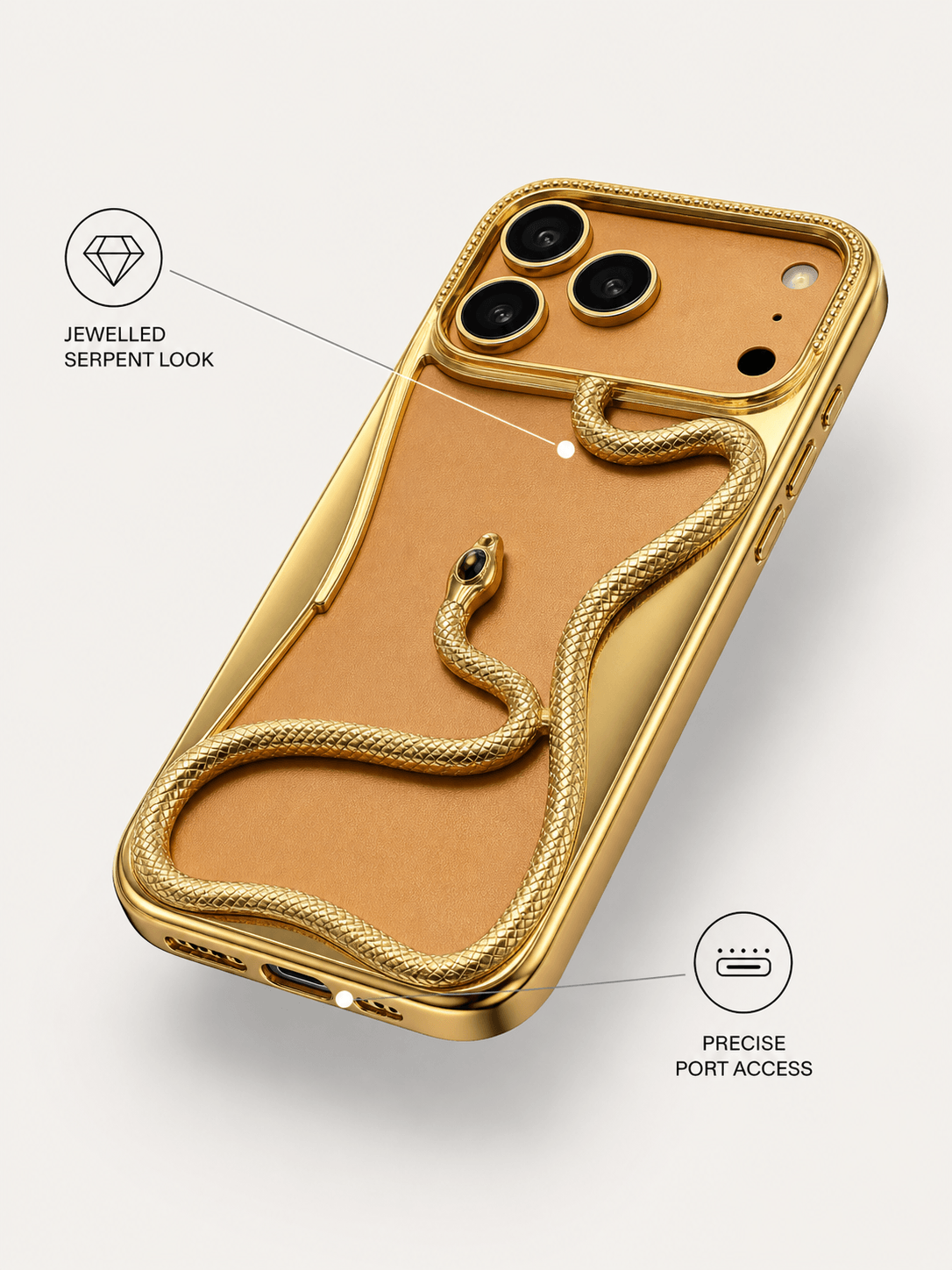 Guld serpent 34 feature 2 mobilskal från Design Case