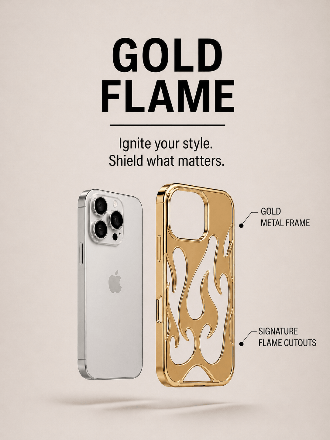 Guld argent flame product 3e45b387 24f9 41f2 b98c 02ccd819d0a6 mobilskal från Design Case