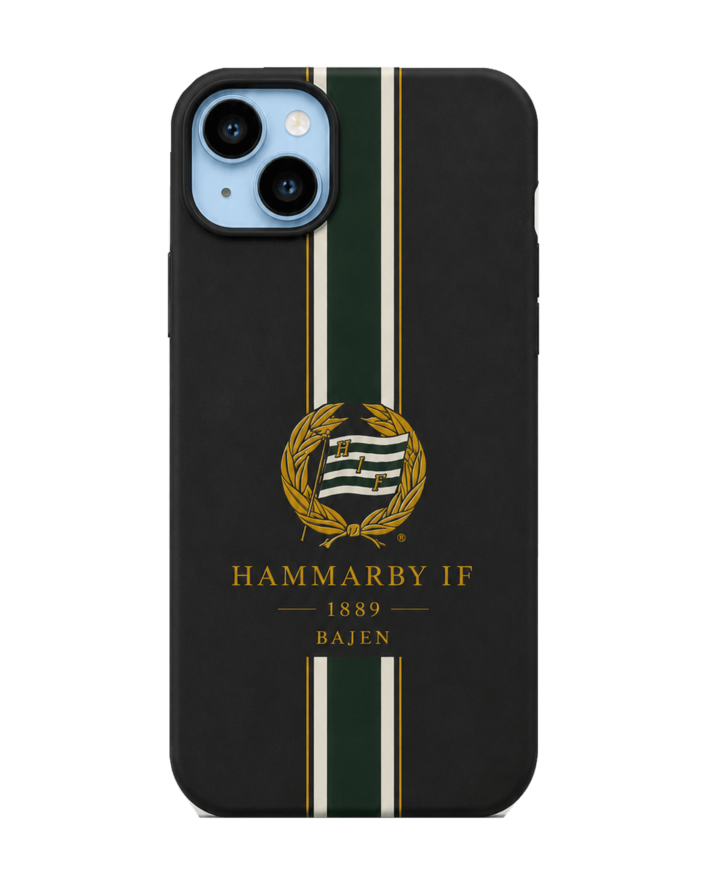 Hammarby Bajen klubbmärke svart iPhone-skal