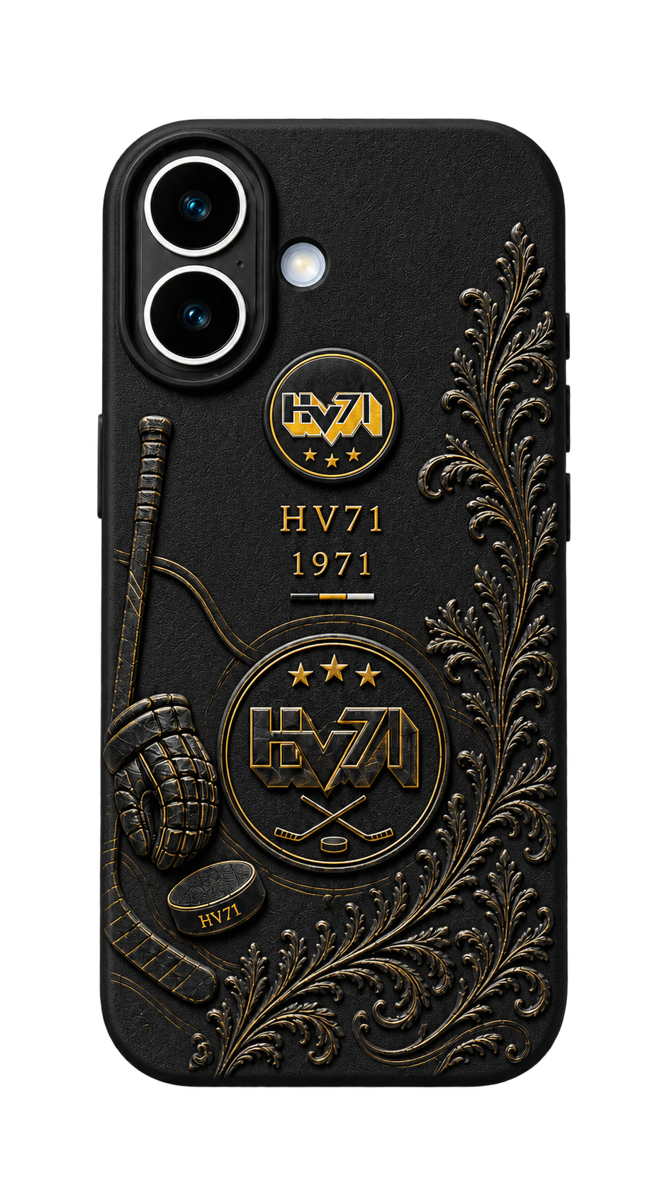 HV71 Black Hockey Laurel iPhone Case