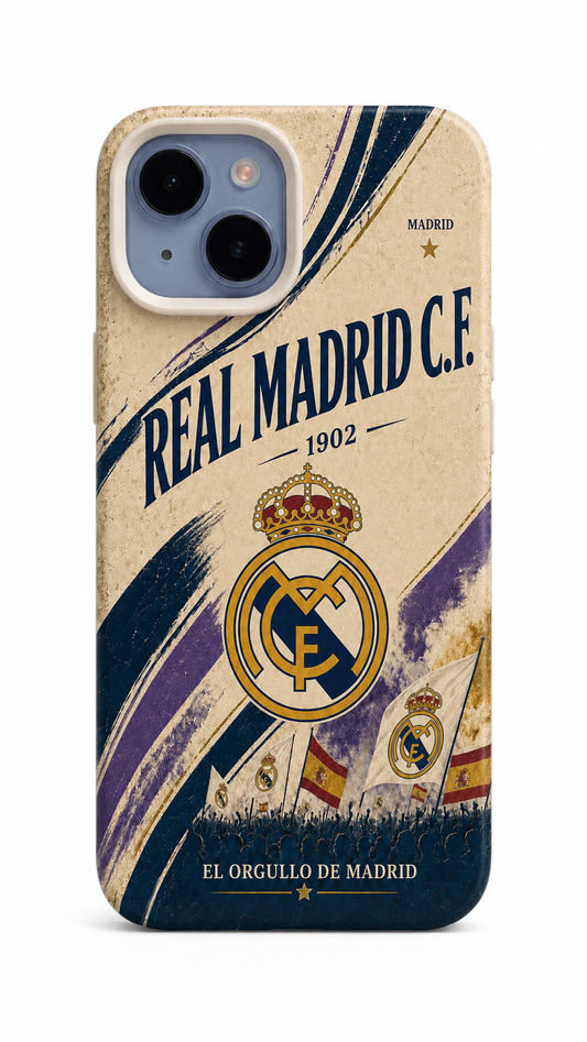 Real Madrid White Gold Emblem iPhone Case