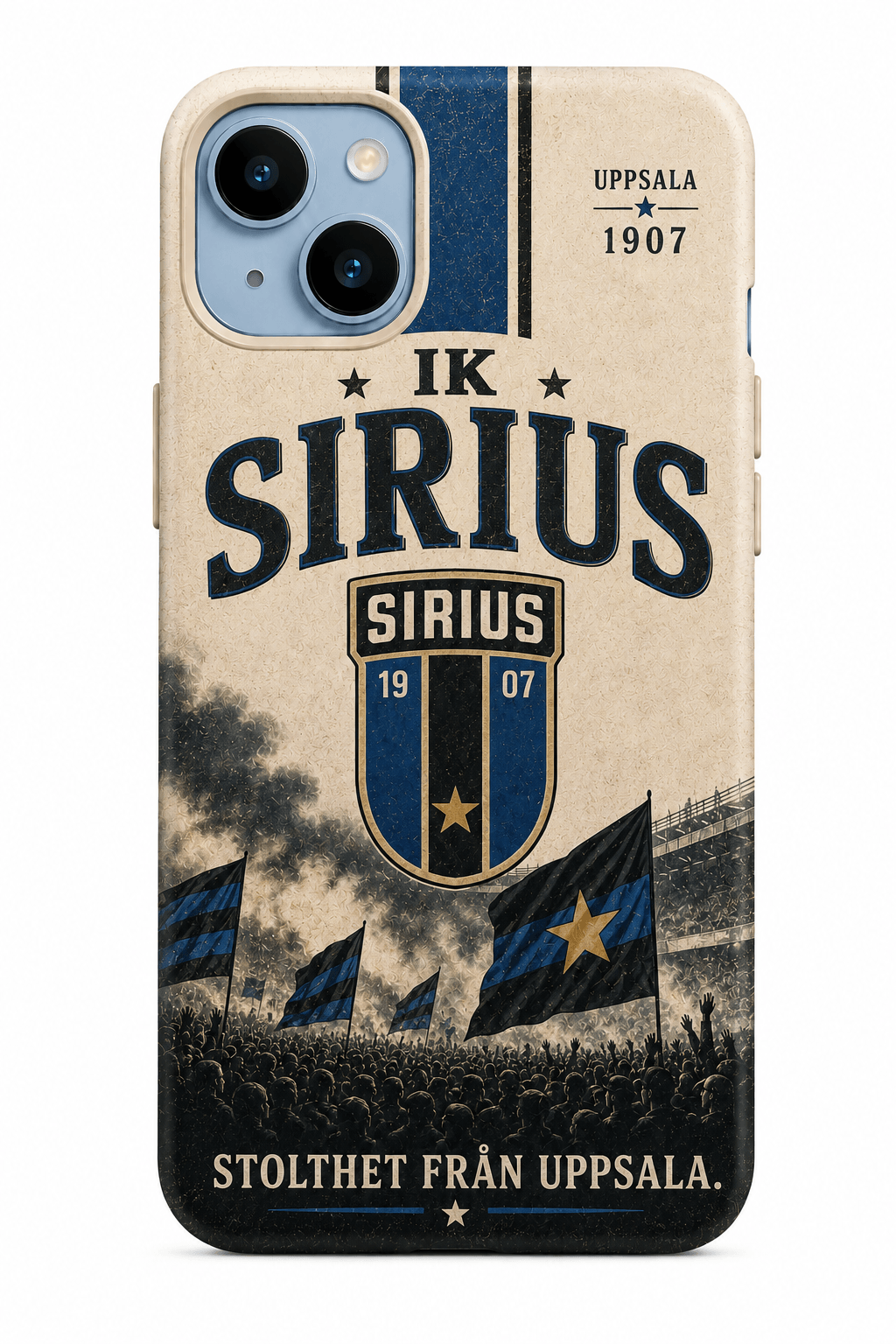 Sirius svart och blå klubbmärke iPhone-skal